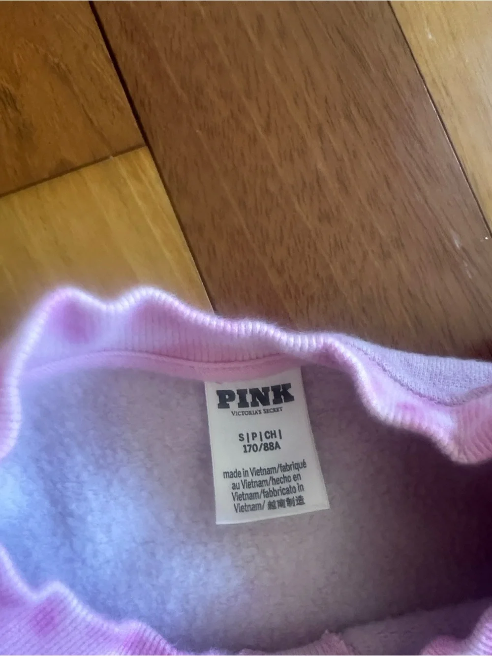 PINK Victorias Secret Pink Tie-Dye Leopard Crewneck Sweatshirt